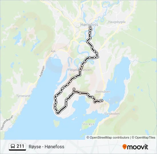 211 Bus Line Map