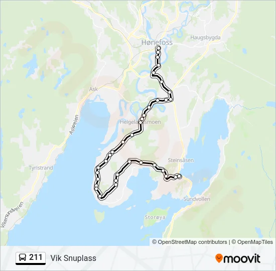 211 Bus Line Map