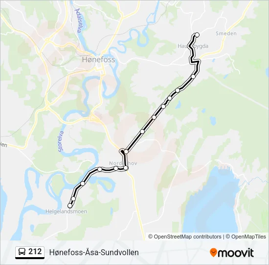 212 Bus Line Map