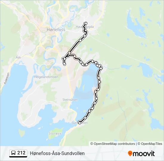 212 Bus Line Map