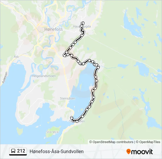 212 Bus Line Map