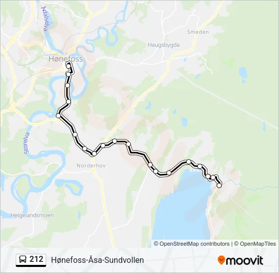 212 Bus Line Map