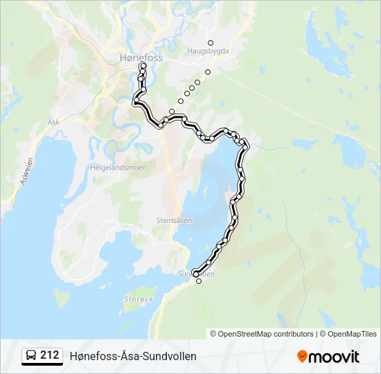212 Bus Line Map