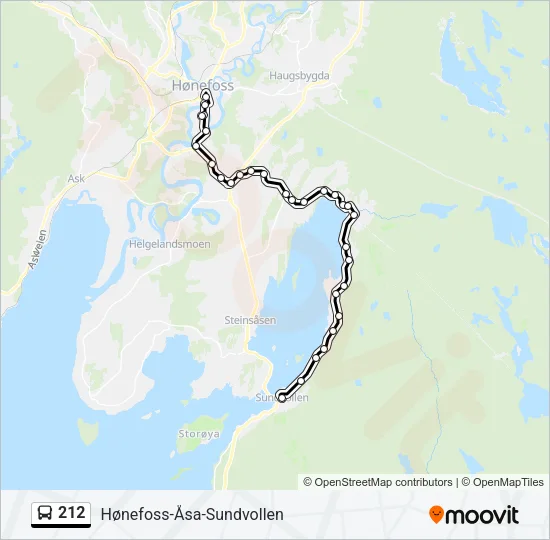 212 Bus Line Map