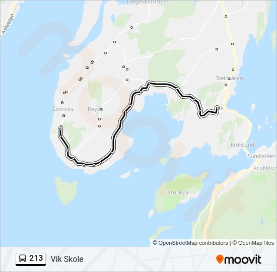213 Bus Line Map