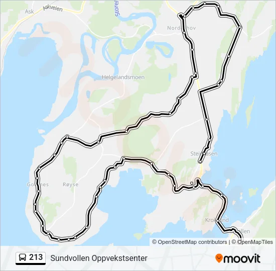 213 Bus Line Map