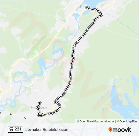 221 Bus Line Map