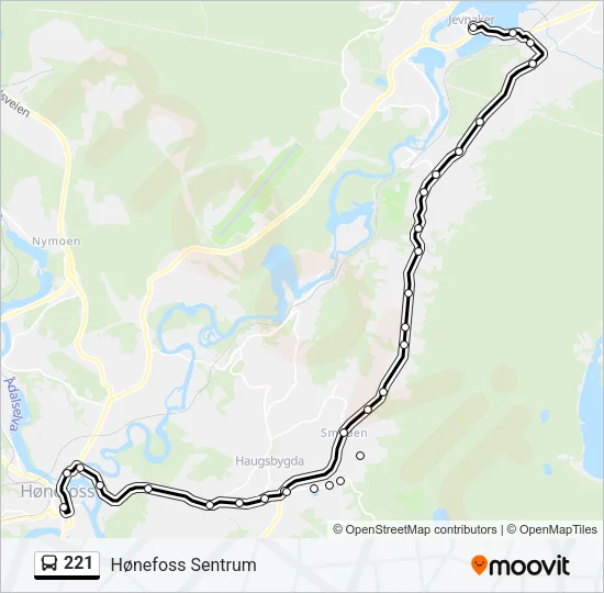 221 Bus Line Map