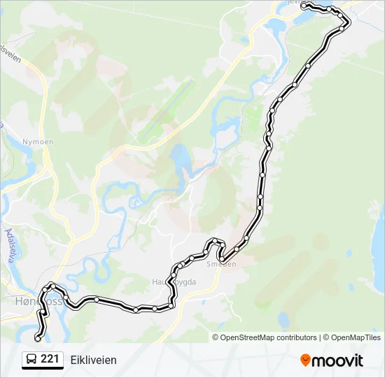 221 Bus Line Map