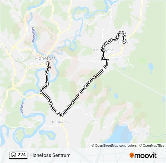 224 Bus Line Map