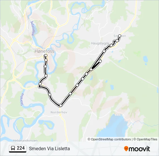 224 Bus Line Map