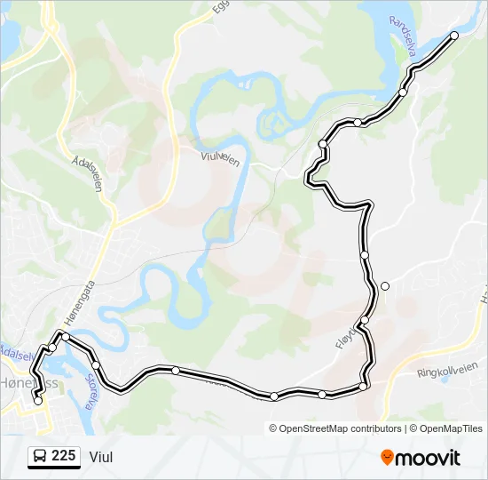 225 Bus Line Map