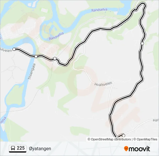 225 Bus Line Map