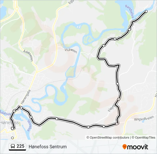 225 Bus Line Map