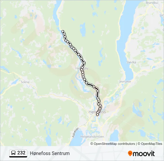 232 Bus Line Map