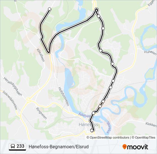 233 Bus Line Map