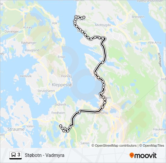 3 Bus Line Map