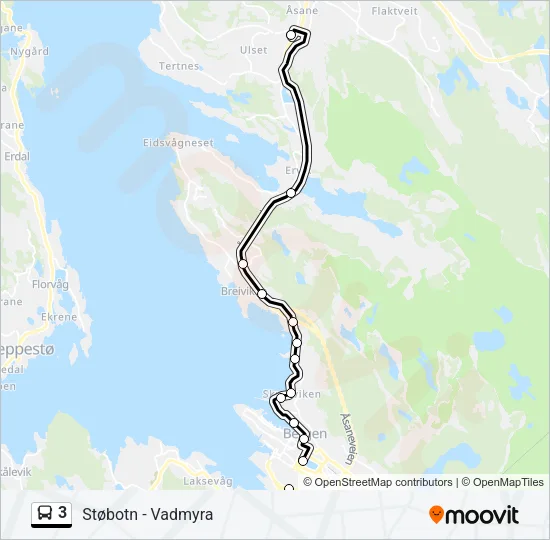 3 Bus Line Map