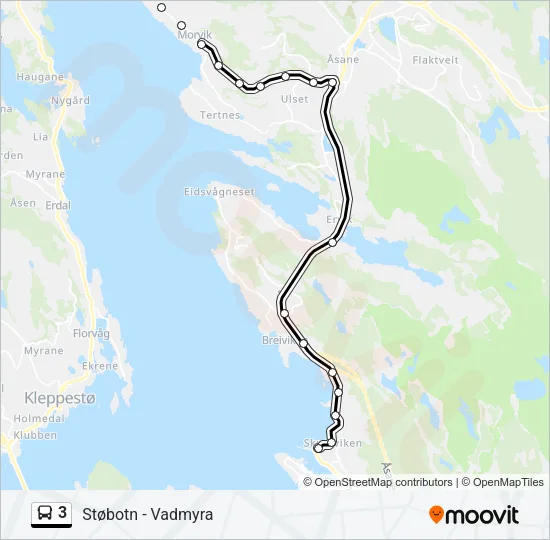 3 Bus Line Map