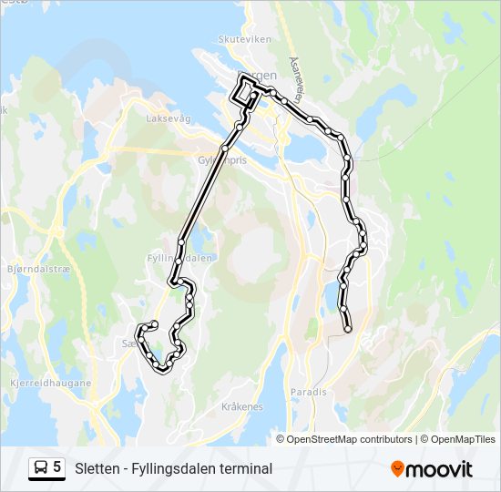 5 bus Line Map