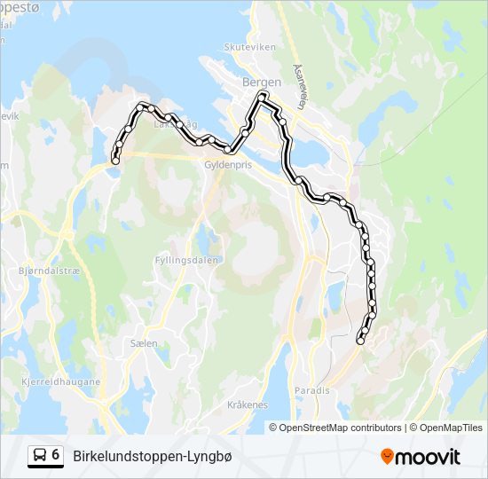 6 Bus Line Map