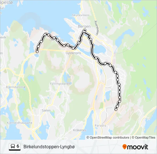 6 Bus Line Map