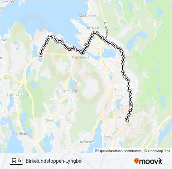 6 bus Line Map