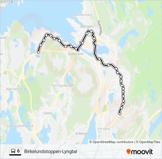 6 Bus Line Map