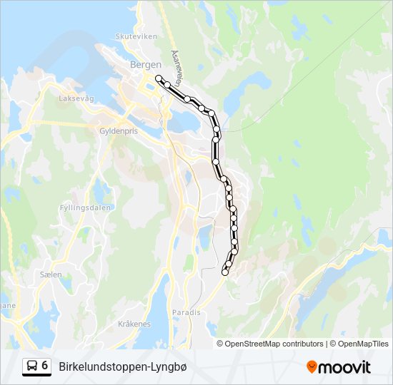 6 Bus Line Map
