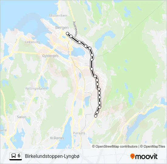 6 Bus Line Map