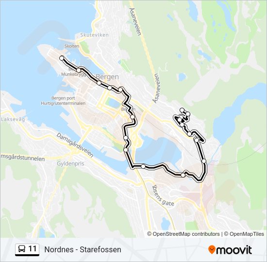 11 Bus Line Map