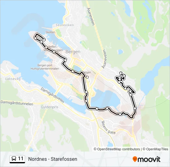 11 Bus Line Map