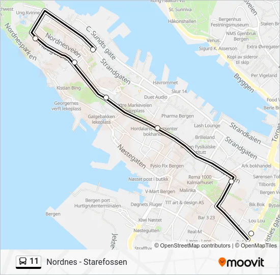 11 Bus Line Map