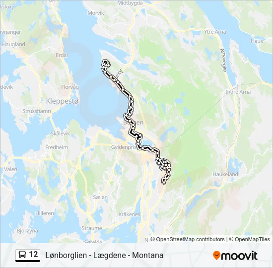 12 Bus Line Map