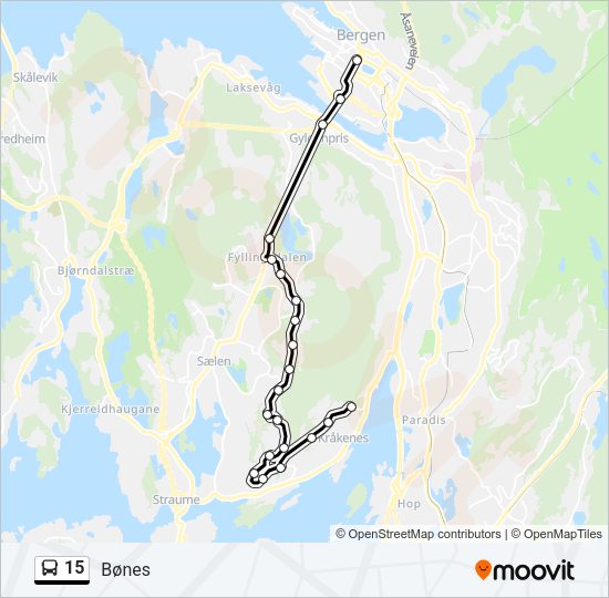15 Bus Line Map