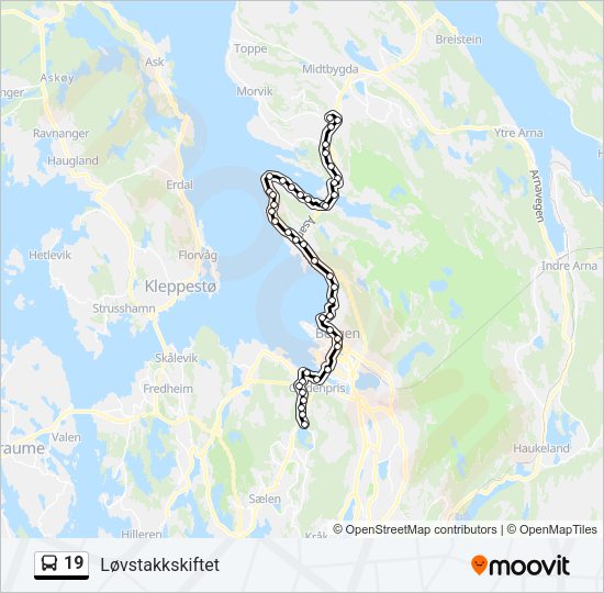 19 Bus Line Map