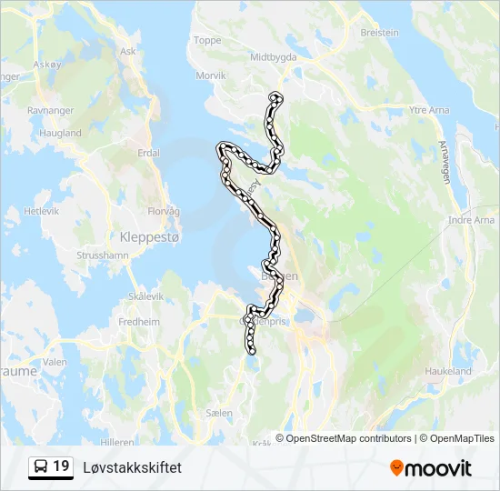 19 Bus Line Map