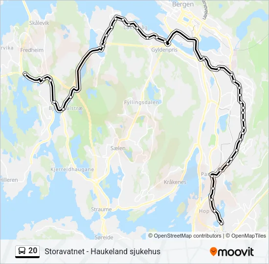 20 Bus Line Map