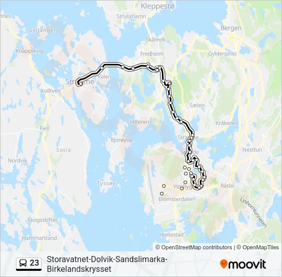 23 Bus Line Map