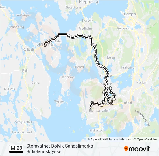 23 Bus Line Map