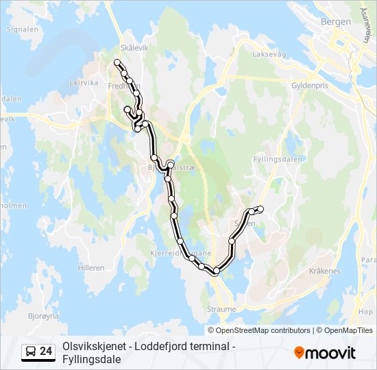 24 bus Line Map