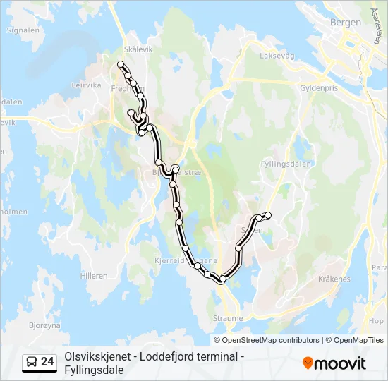24 Bus Line Map