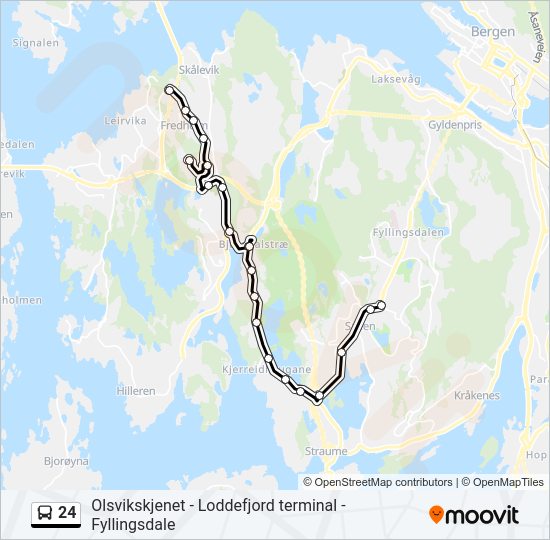 24 bus Line Map