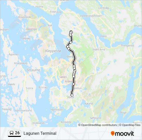 26 Bus Line Map