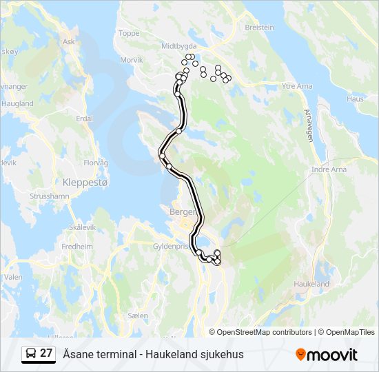 27 Bus Line Map