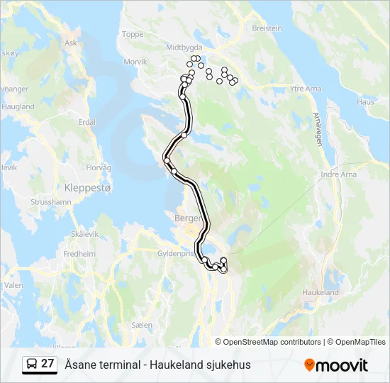 27 Bus Line Map