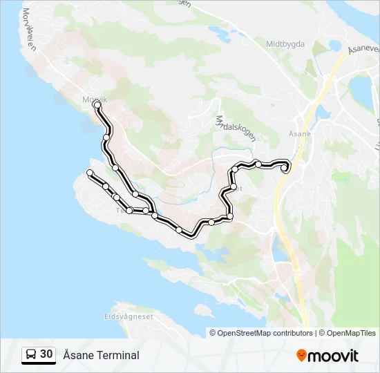 30 Bus Line Map
