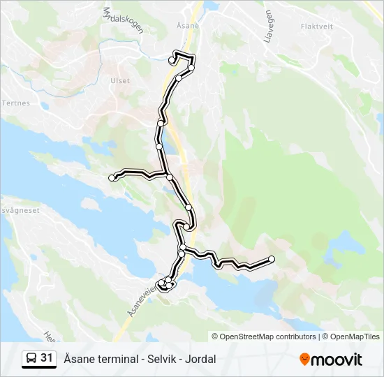 31 Bus Line Map