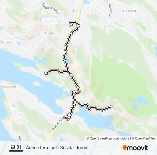 31 Bus Line Map
