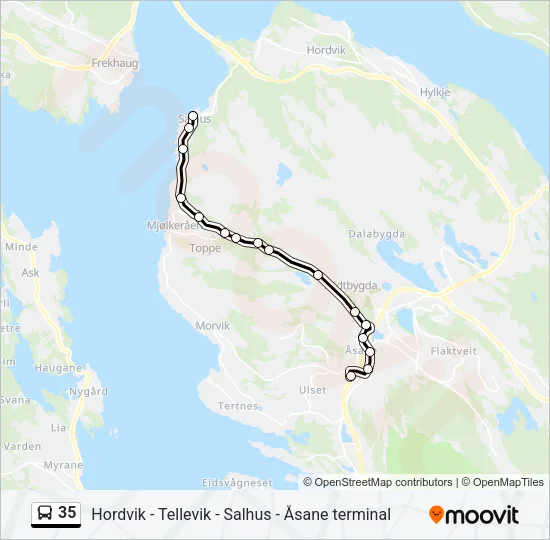 35 Bus Line Map